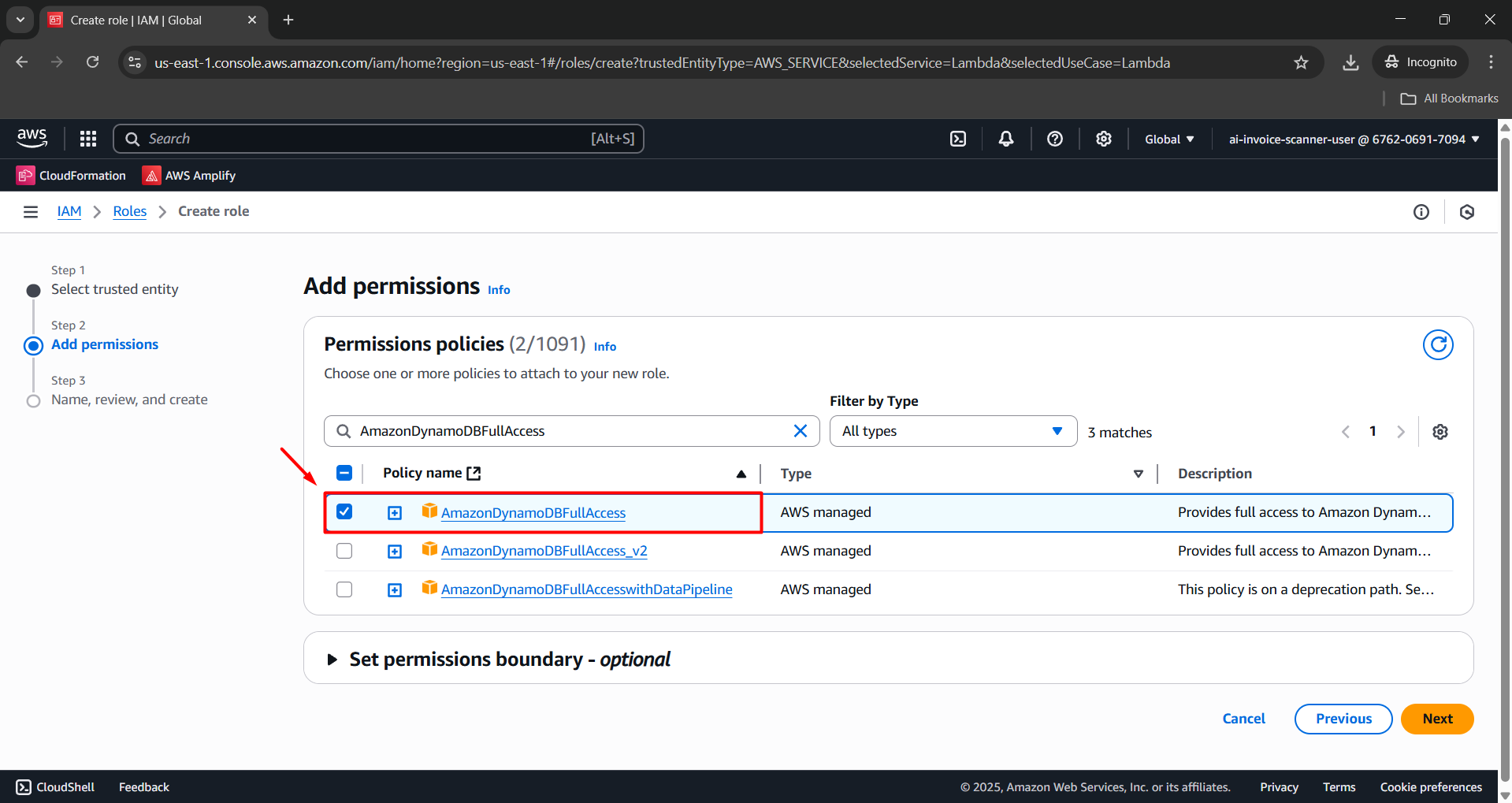 AmazonDynamoDBFullAccess