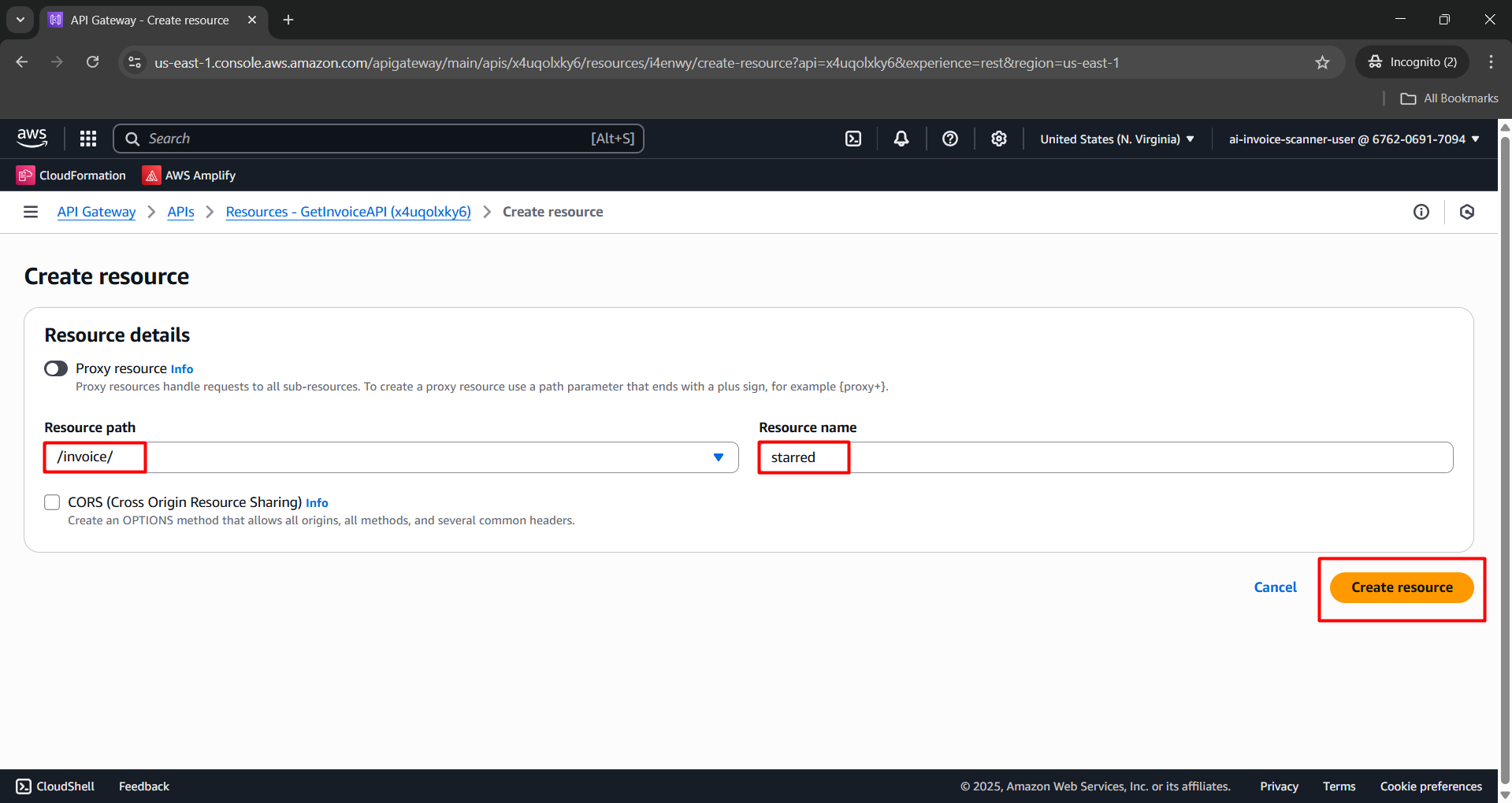 Configuration & Create resource