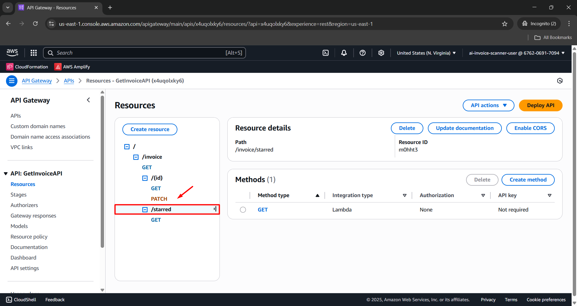 Resource /invoice/starred