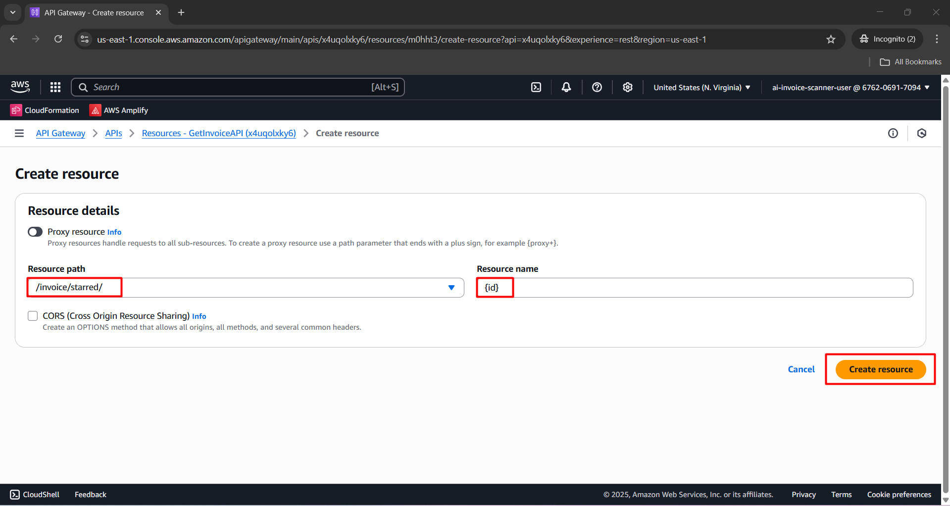 Configuration & Create resource