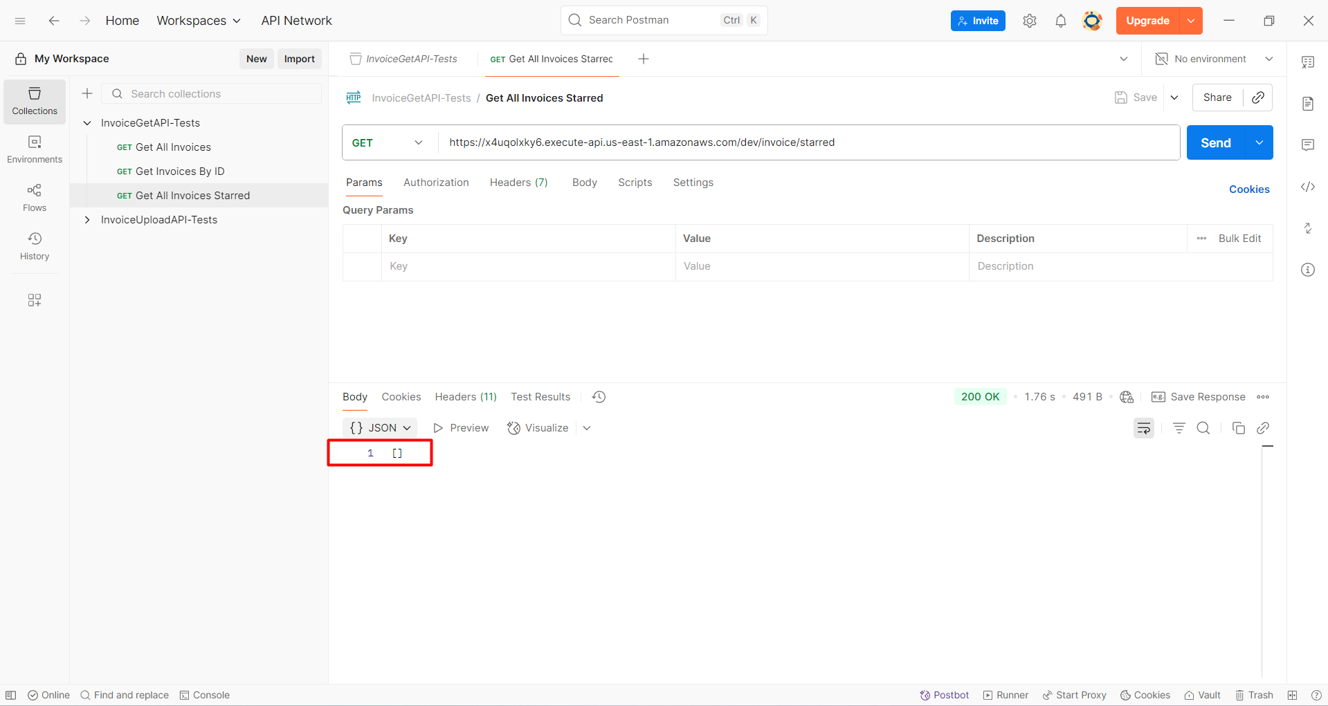 Get All Invoices Starred