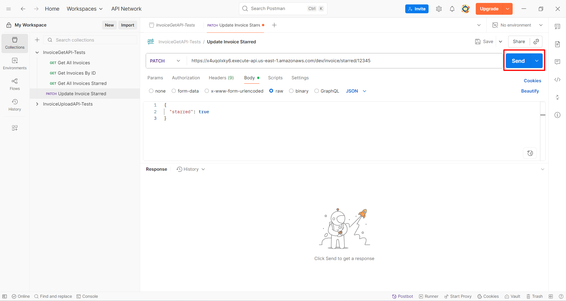 Update Invoice Starred