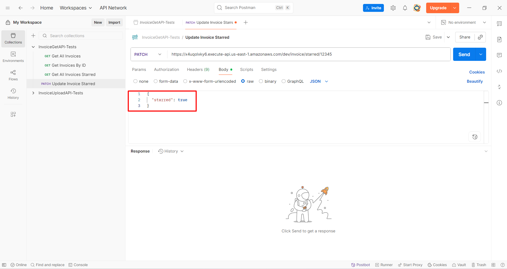 Update Invoice Starred