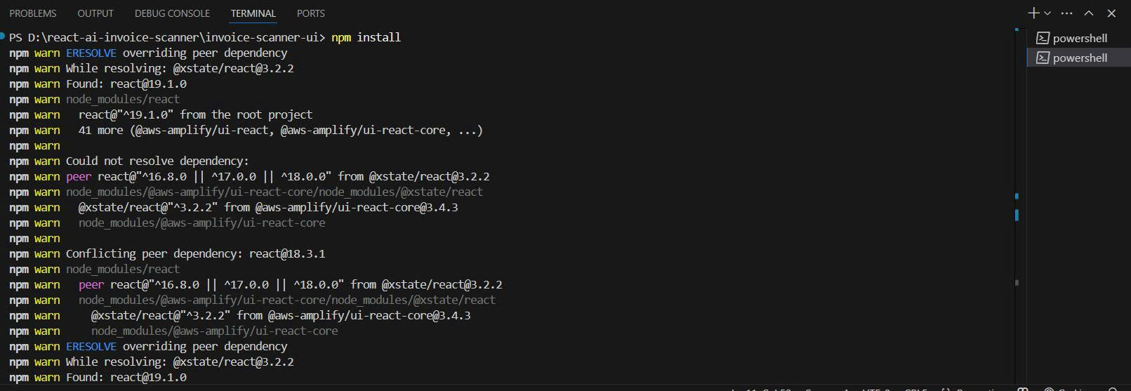 Source code React with AWS Amplify
