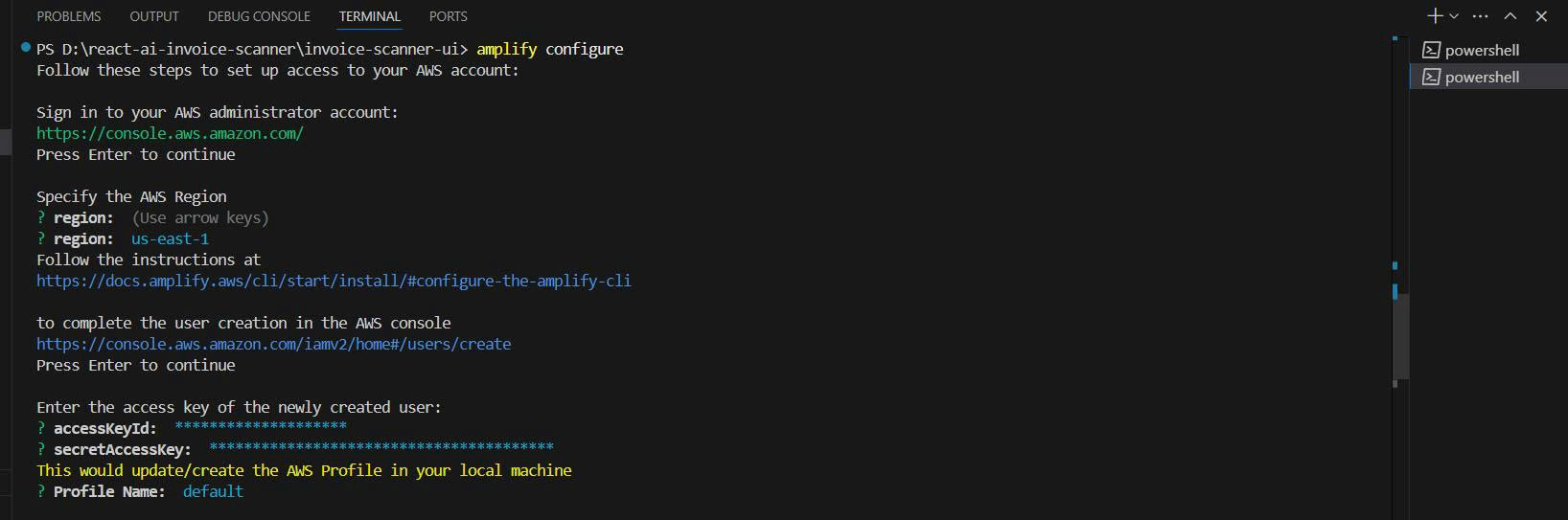 Source code React with AWS Amplify