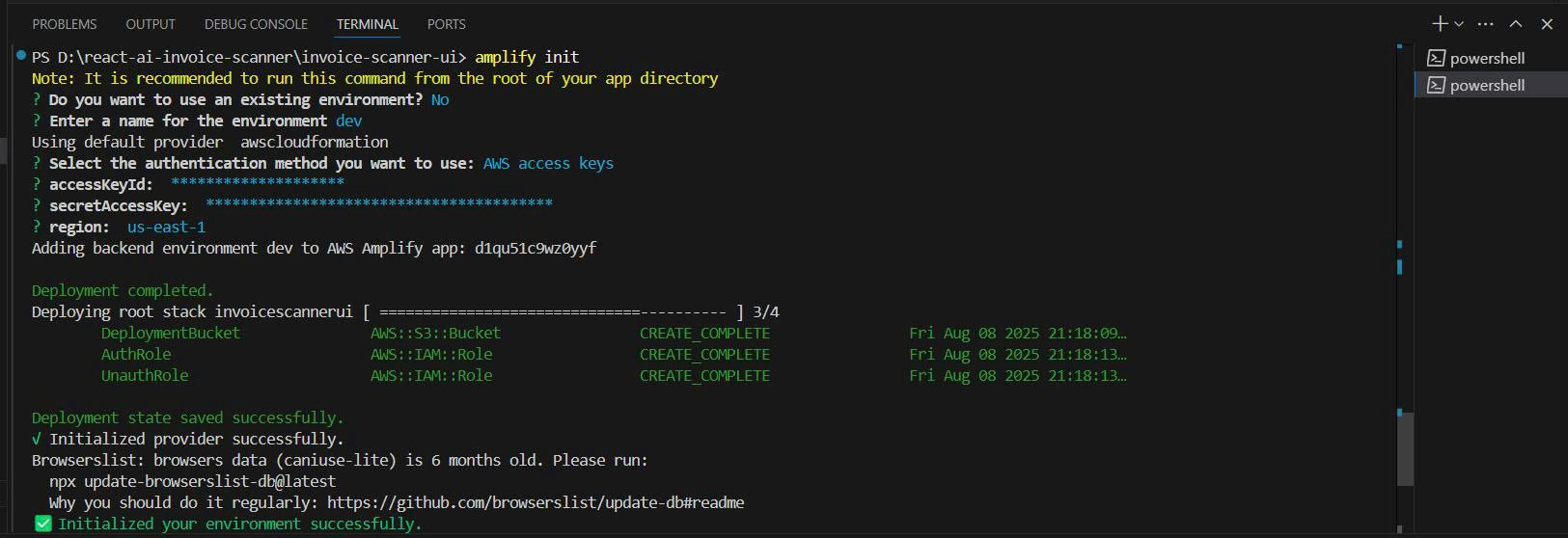 Source code React with AWS Amplify